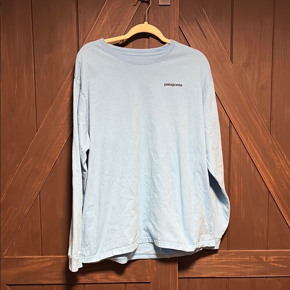 Patagonia Long Sleeve Blue Tee for Casual Comfort - Picture 1 of 5